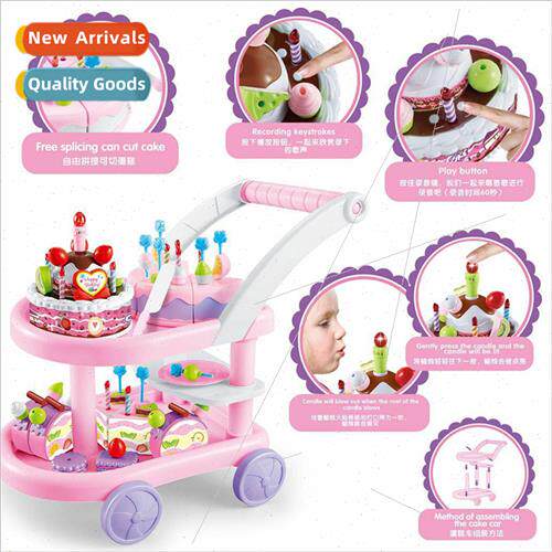 Play house cake medical jewelry cart children toys set cut c