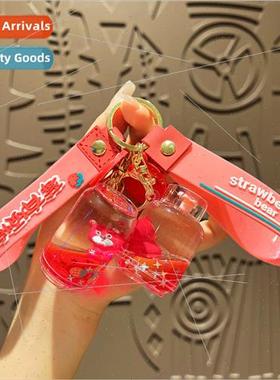 Red Bear Keychain Acrylic Keychain Quicksquid Crystal Floati