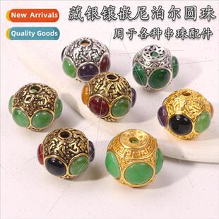 beads space Inlaid round play bracelet lerature Nepalese diy