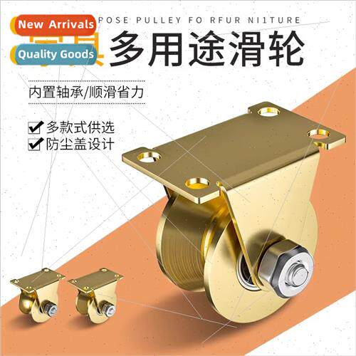 Pulley track bearing v-u groove wheel push-pull large door f