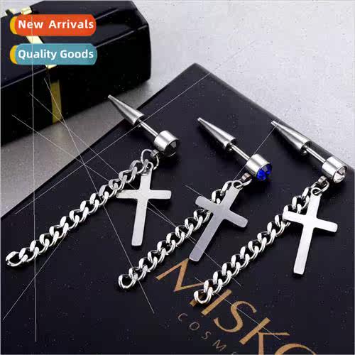 Star Korea Premium Tanium steel tassel chain earrings tide e