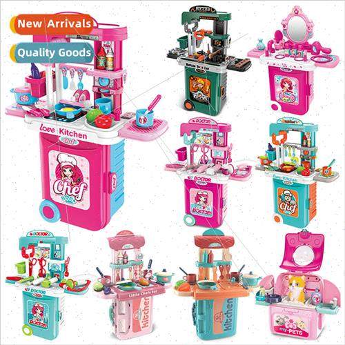 Children trolley sucase travel box kchen make-up worker medi