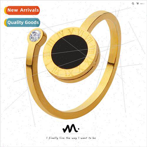 Europe minimalist niche fashion open finger ring gold plated