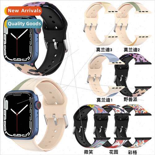 适用watch iwatch76543SE universal rubber strap适用Apple watc