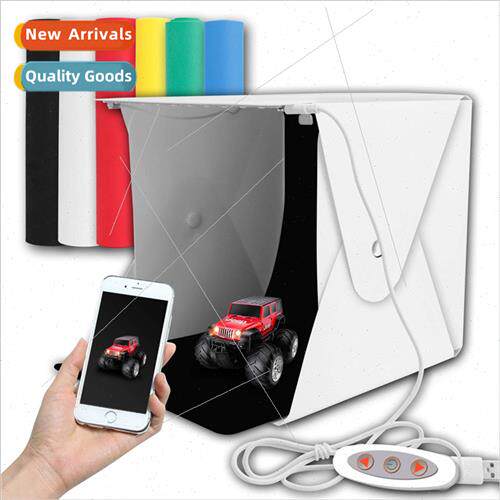 2 ghts Adjustable Portable Folding LED Photo Booth Small Min