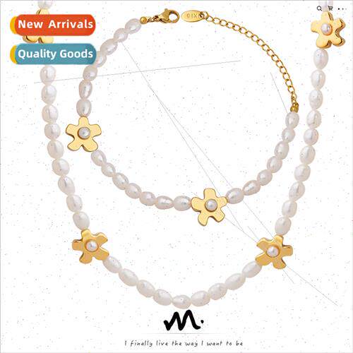 French Flower Pendant Irregular Oval Necklace Jewelry Bracel
