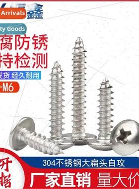 304 TA cross large flat head tapping screws mushroom head sc