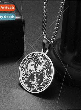 Vintage Ethnic Dragon Necklace Jewelry Stainless Steel Penda