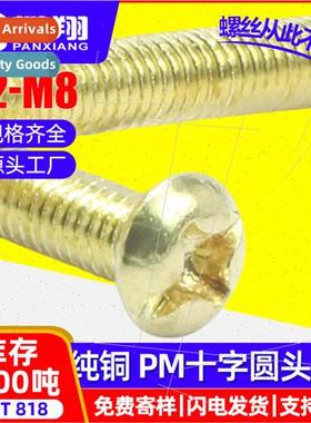 PM Pure copper cross recessed half round head screws Phillip