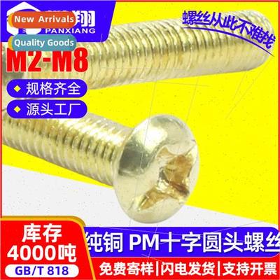 PM Pure copper cross recessed half round head screws Phillip