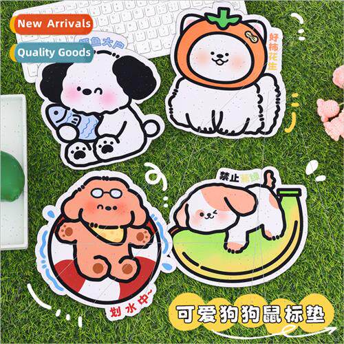 Cute puppy mouse pad cartoon desk pad girls computer keyboar