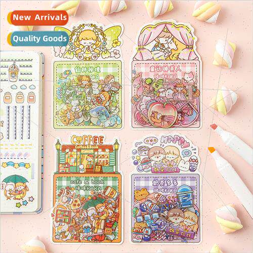 Girls handbook stickers transparent children cute cartoon de