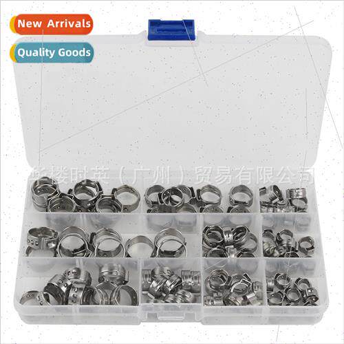 100PCS boxed single earrings stainless steel clamp sealing p