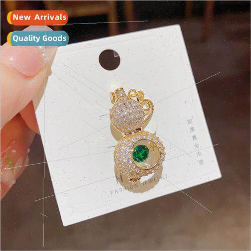 Celebry fashion niche spirual gourd pin female anti-glare br