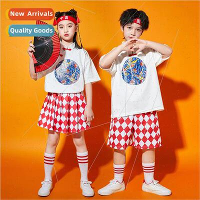 Childrens Cheerleading Dance Permance Clothes Chinese Style