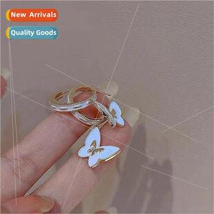 earrings earri Summer butterfly drip glaze simple whe female