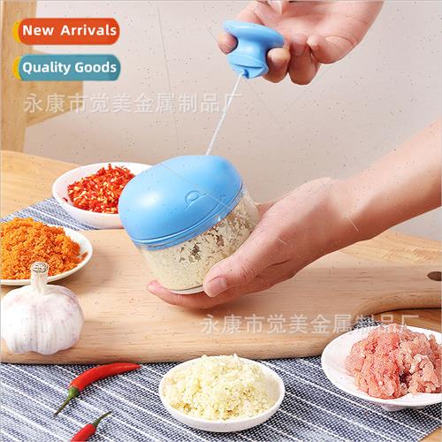Cartoon mini chopper manual food churn masher garlic mash go