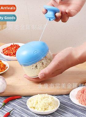 Cartoon mini chopper manual food churn masher garlic mash go