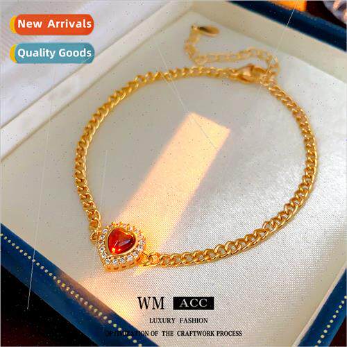 Electroplating inlaid diamond glazed love metal bracelet mpl