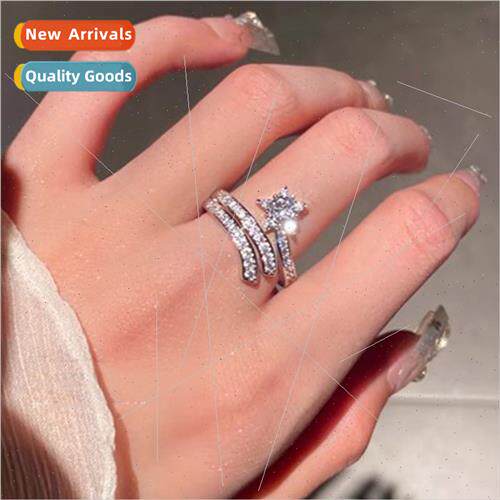 Romantic bright shooting star ah burst flash zirconia ring f