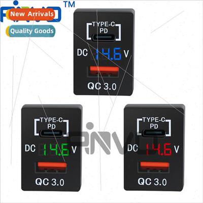 适用Toyota car modified car charger TYPE-C+PD QC3.0 single U