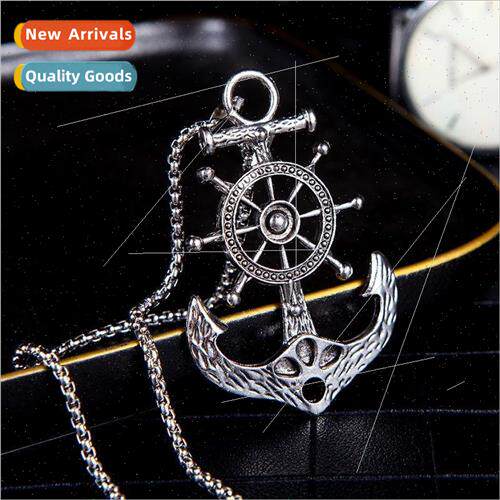 Europe Anchor Men Necklace Punk Hipster Pendant Bully Vintag