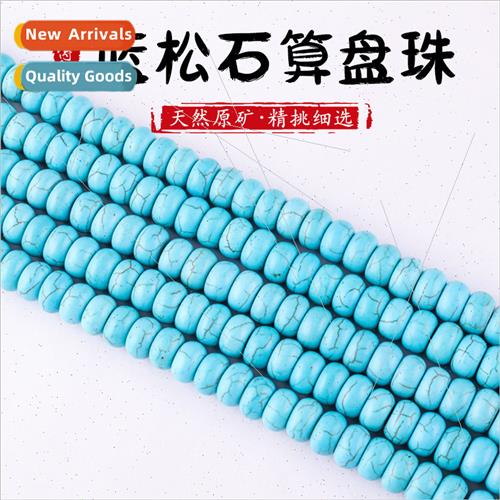 Blue turquoise abacus beads DIY jewelry handmade accessories