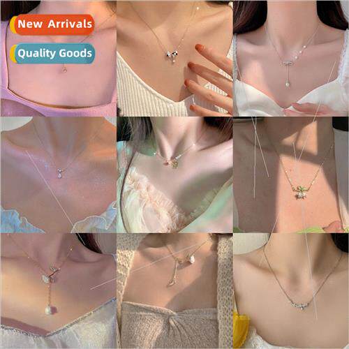 Mori rose necklace female ins niche collarbone chain hundred