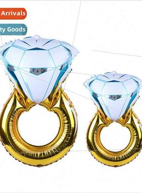 Large diamond ring aluminum foil balloon wedding proposal we
