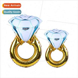 Large diamond ring aluminum foil balloon wedding proposal we