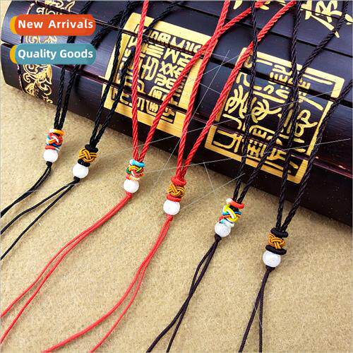 Whe bead color buckle necklace rope diy hand-woven jade rope