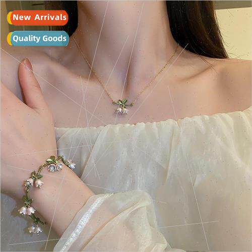 New French whe lily valley handmade fairy pendant necklace s