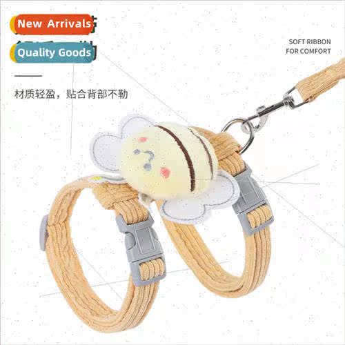 Bee cat leash anti-breakaway tethering cat leash I-shaped ad
