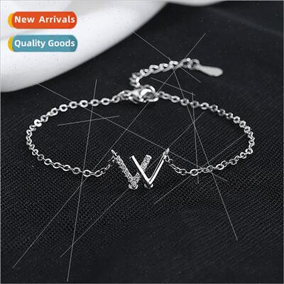 Koreadouble V women fashion fresh students Mori flash diamon