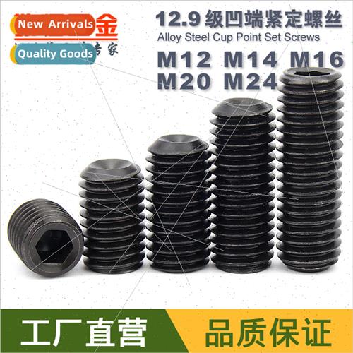 12.9 black hexagon socket head cap screws wh concave end tig