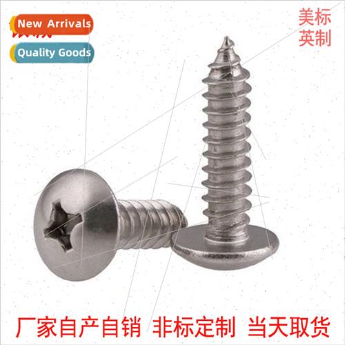 14#304 UK large flat head cross tapping screws cross mushroo