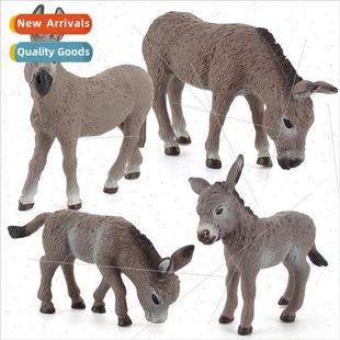 Children animal world donkey model livestock farm donkey sta