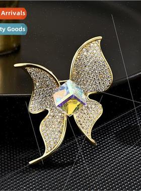 INS colorful gorgeous sugar cube elegant butterfly brooch de