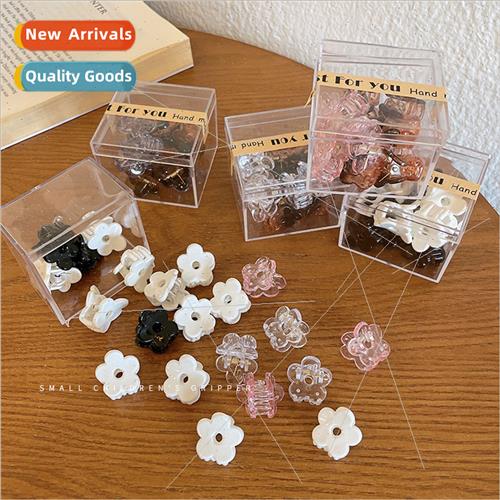 Transparent mini flower scratch clip cute versatile bangs cl