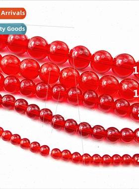 Red crystal glass round beads diy crystal stringing bracelet