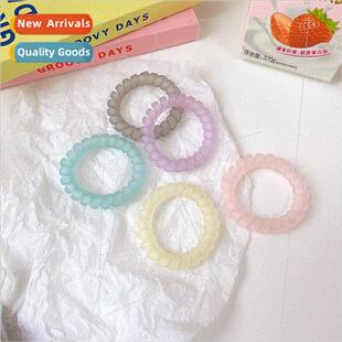 Colorful telephone wire hair bwhout trace headbfemale tie ha