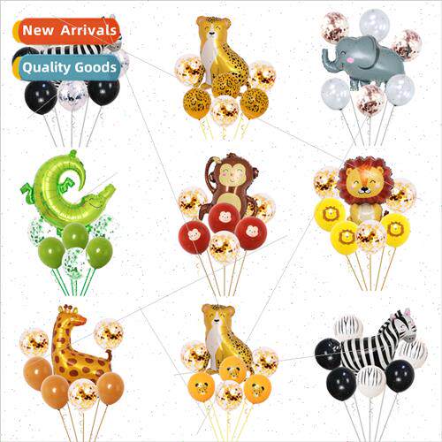 Cartoon simulation animal zebra lion giraffe boy birthday pa