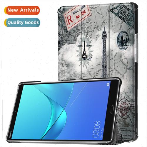 适用Huawei mediapad M5 8.4 tri-fold leather case colorful SH