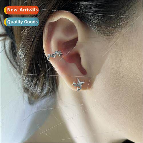 Flash diamond star ear clips whout ear holes small fashion g