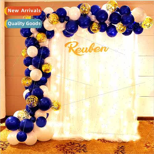 Navy blue latex balloon birthday decoration wedding room wed