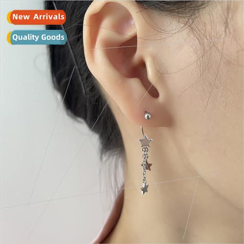Star tassel screw ear hook lady fashion daily pentagram curv
