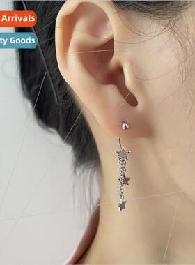 Star tassel screw ear hook lady fashion daily pentagram curv
