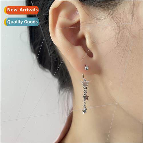 Star tassel screw ear hook lady fashion daily pentagram curv