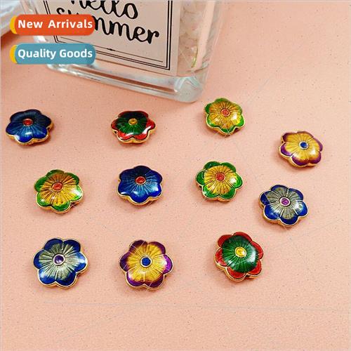 Alloy oil drop plum blossom beads handmade hairpin hair orna