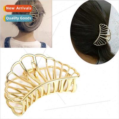Metal Hollowed Out Geometric Grab Clip Europe Hair Clip Allo